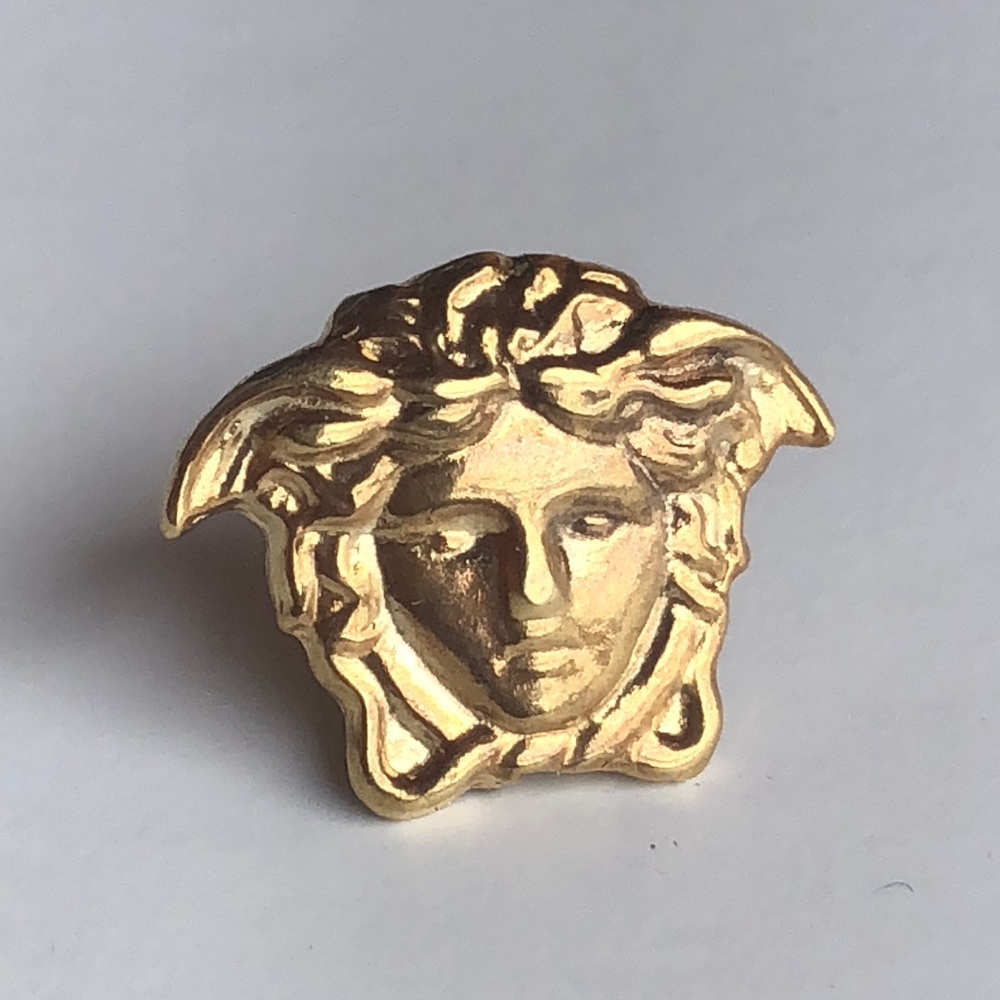 18k Gold Plated 925 Silver Versace Medusa Earrings